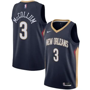 Splendido Sofisticato C.J. McCollum New Orleans Pelicans Nike Swingman Jersey Icon Edition Navy per i Fan Veri