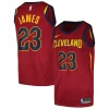 Carino LeBron James Cleveland Cavaliers Nike Swingman Player Jersey Icon Edition Wine per i Fan Veri