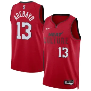 Magnifico Bam Adebayo Miami Heat Nike Unisex 2024/25 Swingman Player Jersey City Edition Red per i Fan Veri