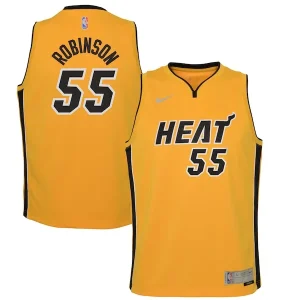 Prestigioso Duncan Robinson Miami Heat Nike Youth 2020/21 Swingman Player Jersey Trophy Gold Earned Edition per i Fan Veri