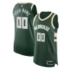 Delizioso Milwaukee Bucks Nike 2021/22 Diamond Authentic Custom Jersey Icon Edition Hunter Green per i Fan Veri