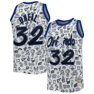 Classico Shaquille O'Neal Orlando Magic 1994/95 Hardwood Classics Doodle Swingman Jersey White per i Fan Veri
