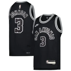 Duraturo Keldon Johnson San Antonio Spurs Nike Youth 2022/23 Swingman Jersey Classic Edition Black per i Fan Veri