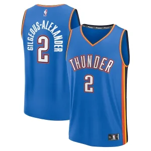 Versatile Splendido Ottimo Shai Gilgeous Alexander Oklahoma City Thunder Youth Fast Break Replica Player Jersey Icon Edition Blue per i Fan Veri