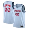 Elegante Magnifico Robusto Washington Wizards Nike Unisex 2024/25 Custom Swingman Jersey City Edition Powder Blue per i Fan Veri