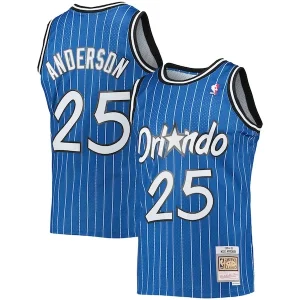 Resistente Ottimo Nick Anderson Orlando Magic 1994/95 Hardwood Classics Swingman Jersey Blue per i Fan Veri