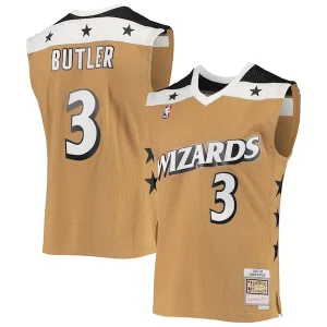 Elegante Caron Butler Washington Wizards 2001/02 Hardwood Classics Swingman Jersey Gold per i Fan Veri