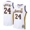 Fascinante Pratico Men's Los Angeles Lakers Kobe Bryant White 2009 10 Hardwood Classics Authentic Jersey per i Fan Veri