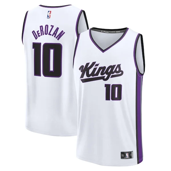 Bellissimo DeMar DeRozan Sacramento Kings Youth Fast Break Replica Player Jersey Association Edition White per i Fan Veri