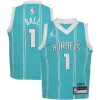 Robusto Ottimo LaMelo Ball Charlotte Hornets Jordan Brand Toddler Swingman Player Jersey Icon Edition Teal per i Fan Veri