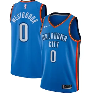 Classico Trendy Russell Westbrook Oklahoma City Thunder Nike Swingman Player Jersey Icon Edition Blue per i Fan Veri
