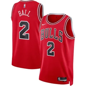 Bellissimo Elegante Accattivante Lonzo Ball Chicago Bulls Nike Unisex Swingman Jersey Icon Edition Red per i Fan Veri