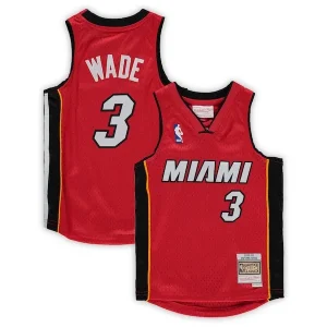 Gorgeous Delizioso Raffinato Dwyane Wade Miami Heat Preschool 2005 06 Hardwood Classics Player Jersey Red per i Fan Veri