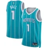 Fascinante Carino LaMelo Ball Charlotte Hornets Jordan Brand Unisex Swingman Jersey Icon Edition Teal/White per i Fan Veri