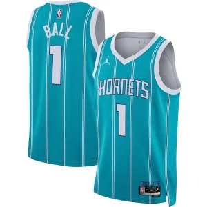 Fascinante Carino LaMelo Ball Charlotte Hornets Jordan Brand Unisex Swingman Jersey Icon Edition Teal/White per i Fan Veri