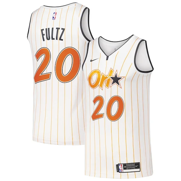 Raffinato Markelle Fultz Orlando Magic Nike Swingman Player Jersey City Edition White per i Fan Veri