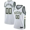 Meraviglioso Gorgeous Splendido Milwaukee Bucks Nike 2020/21 Swingman Custom Jersey Association Edition White per i Fan Veri