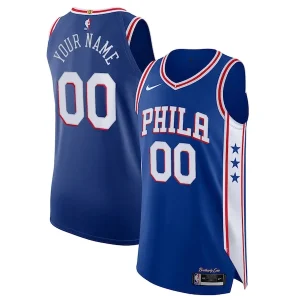 Robusto Bellissimo Lussuoso Philadelphia 76ers Nike Custom Authentic Jersey Icon Edition Royal per i Fan Veri