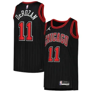 Cool DeMar DeRozan Chicago Bulls Jordan Brand Unisex Swingman Jersey Statement Edition Black per i Fan Veri