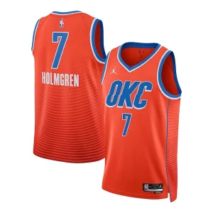 Classico Meraviglioso Fascinante Chet Holmgren Oklahoma City Thunder Jordan Brand Unisex Swingman Jersey Statement Edition Orange per i Fan Veri