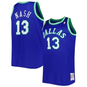 Elegante Versatile Sofisticato Steve Nash Dallas Mavericks Big & Tall Hardwood Classics 1998/99 Swingman Jersey Blue per i Fan Veri