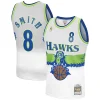 Moderno Steve Smith Atlanta Hawks 1996 97 Hardwood Classics Reload 3.0 Swingman Jersey White per i Fan Veri