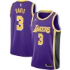 Moderno Anthony Davis Los Angeles Lakers Jordan Brand 2020/21 Swingman Jersey Statement Edition Purple per i Fan Veri