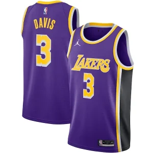Moderno Anthony Davis Los Angeles Lakers Jordan Brand 2020/21 Swingman Jersey Statement Edition Purple per i Fan Veri