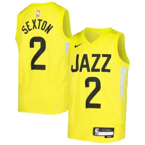 Lussuoso Cool Resistente Collin Sexton Utah Jazz Nike Youth Swingman Jersey Icon Edition Yellow per i Fan Veri