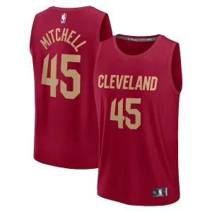 Magnifico Classico Donovan Mitchell Cleveland Cavaliers Youth Fast Break Replica Player Jersey Icon Edition Wine per i Fan Veri