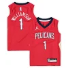 Resistente Gorgeous Lussuoso Zion Williamson New Orleans Pelicans Jordan Brand Preschool 2020/21 Fast Break Replica Jersey Statement Edition Red per i Fan Veri
