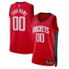 Prestigioso Houston Rockets Nike 2021/22 Diamond Swingman Custom Jersey Icon Edition Red per i Fan Veri