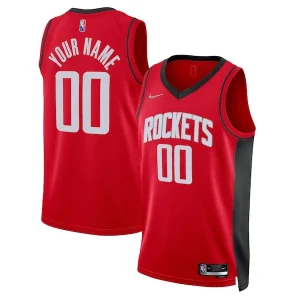 Prestigioso Houston Rockets Nike 2021/22 Diamond Swingman Custom Jersey Icon Edition Red per i Fan Veri