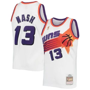 Comodo Raffinato Steve Nash Phoenix Suns 2001/02 Hardwood Classics Swingman Jersey White/Purple per i Fan Veri