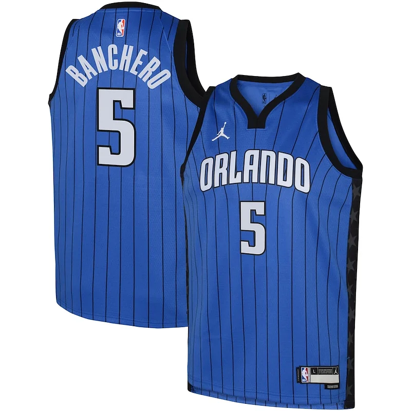 Duraturo Prestigioso Raffinato Paolo Banchero Orlando Magic Jordan Brand Youth Swingman Jersey Statement Royal per i Fan Veri