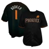 Incantevole Devin Booker Phoenix Suns Profile Big & Tall Name & Number Button Up Jersey Black per i Fan Veri
