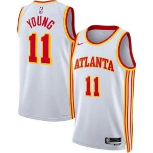 Meraviglioso Resistente Elegante Trae Young Atlanta Hawks Nike Unisex Swingman Jersey Association Edition White/Red per i Fan Veri