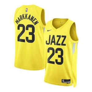 Pratico Elegante Lauri Markkanen Utah Jazz Nike Unisex Swingman Jersey Icon Edition Gold per i Fan Veri