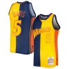 Magnifico Baron Davis Golden State Warriors Hardwood Classics 2006/07 Split Swingman Jersey Navy/Gold per i Fan Veri