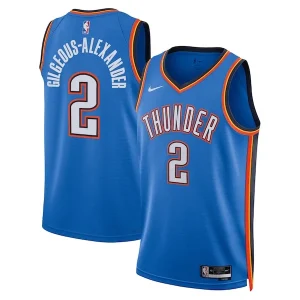 Accattivante Shai Gilgeous Alexander Oklahoma City Thunder Nike Unisex Swingman Replica Jersey Icon Edition Blue per i Fan Veri