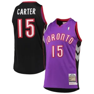 Elegante Gorgeous Comodo Vince Carter Toronto Raptors 1999/2000 Hardwood Classics Authentic Jersey Purple per i Fan Veri