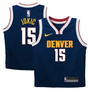 Trendy Nikola Jokic Denver Nuggets Nike Toddler Swingman Player Jersey Icon Edition Navy per i Fan Veri