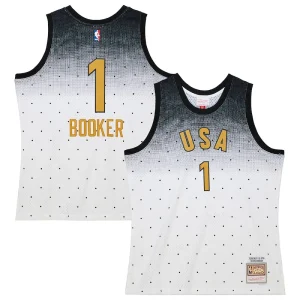 Trendy Devin Booker Team USA 2016 Hardwood Classics Rising Stars Swingman Jersey White per i Fan Veri