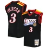 Pratico Stupendo Allen Iverson Philadelphia 76ers Hardwood Classics 2006/07 Swingman Jersey Black per i Fan Veri