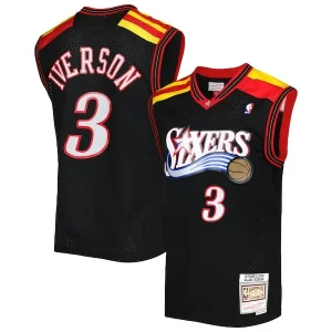Pratico Stupendo Allen Iverson Philadelphia 76ers Hardwood Classics 2006/07 Swingman Jersey Black per i Fan Veri