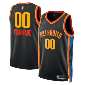Raffinato Carino Oklahoma City Thunder Nike Unisex 2024/25 Custom Swingman Jersey City Edition Black per i Fan Veri