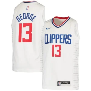 Moderno Cool Paul George LA Clippers Nike Youth 2020/21 Swingman Jersey Association Edition White per i Fan Veri