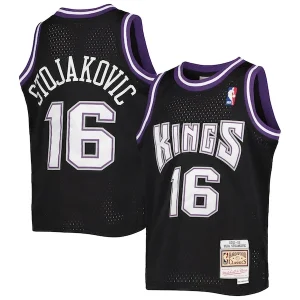 Meraviglioso Cool Peja Stojakovic Sacramento Kings Youth 2001/02 Hardwood Classics Swingman Jersey Black per i Fan Veri