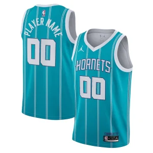 Elegante Charlotte Hornets Jordan Brand 2020/21 Swingman Custom Jersey Icon Edition Teal per i Fan Veri