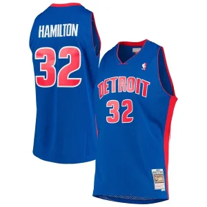 Bellissimo Carino Richard Hamilton Detroit Pistons 2003/04 Hardwood Classics Swingman Jersey Blue per i Fan Veri